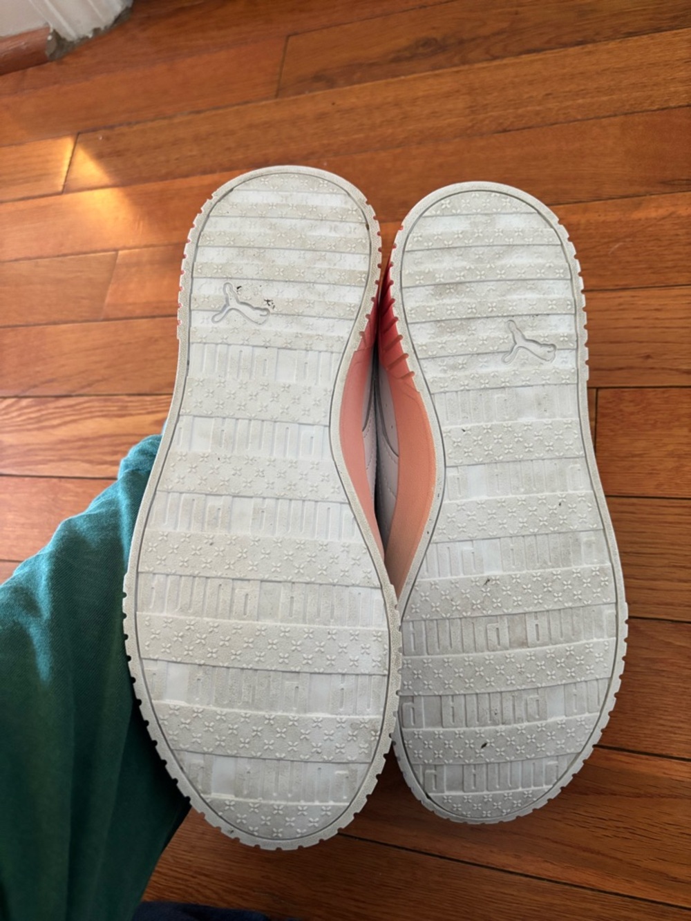 Pink and White Puma Sneakers - Picture 9 of 10